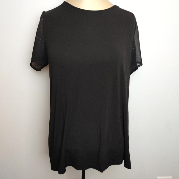 DKNY Accent Sheer Sleeve top - Picture 2 of 8